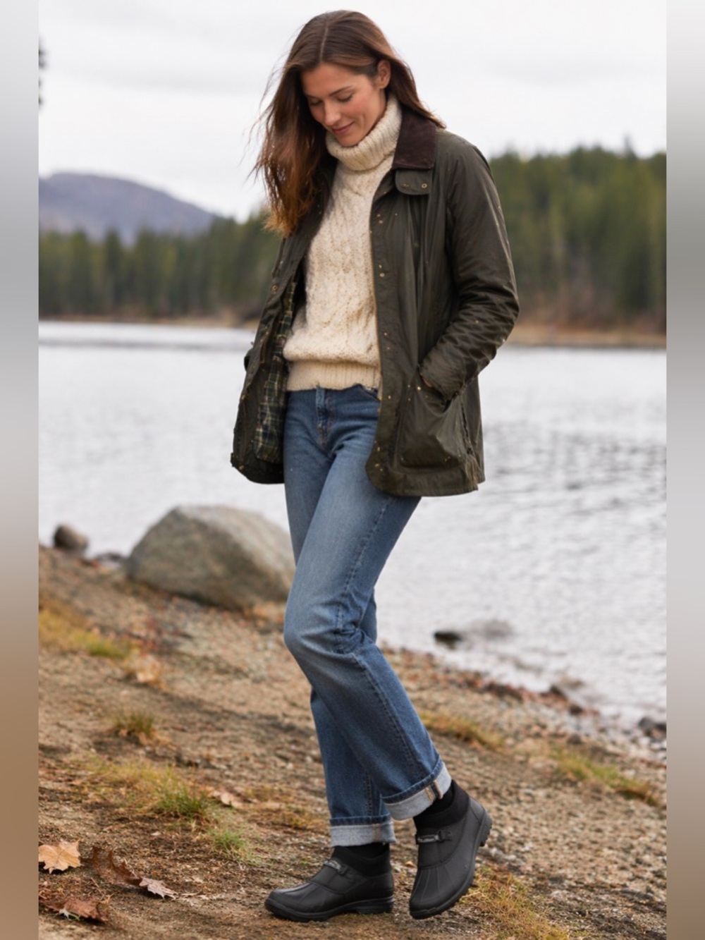 L.L. Bean Stormchaser Slip-On Rain Boots | Waterproof Duck Shoes |